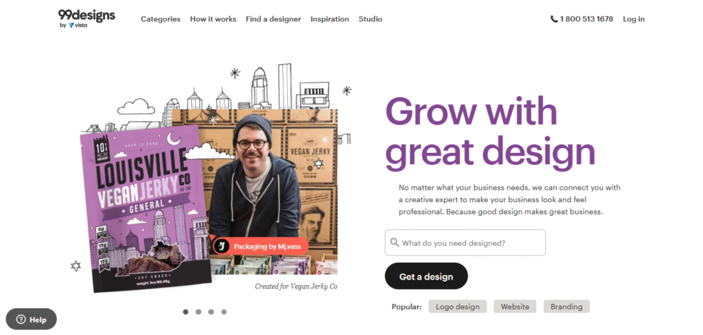 99designs homepage