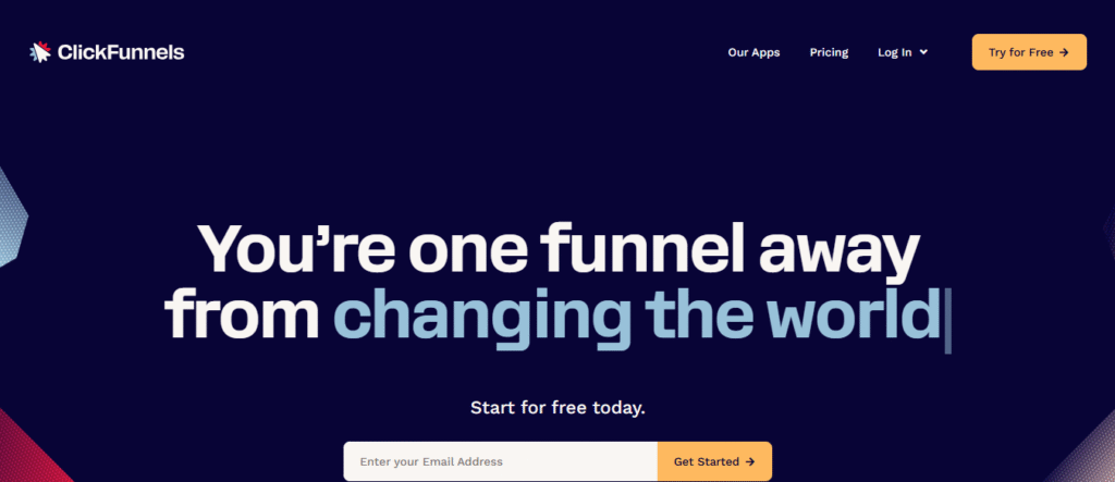 ClickFunnels homepage