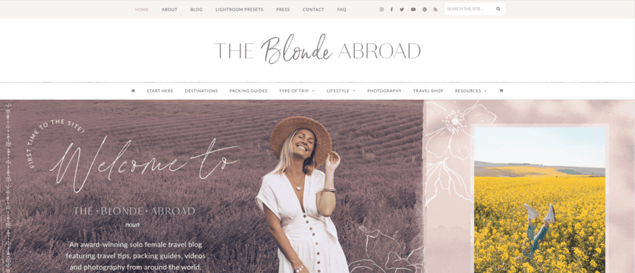 The Blonde Abroad Blog banner