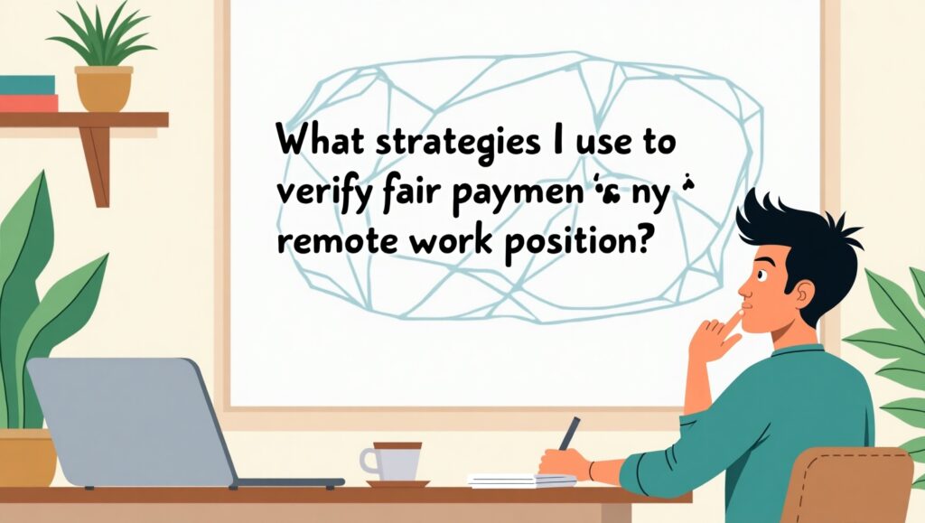 Person thinking about fair payment strategies for remote work.