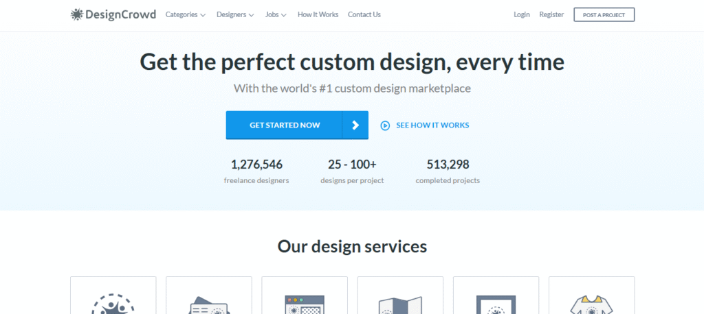 DesignCrowd Homepage