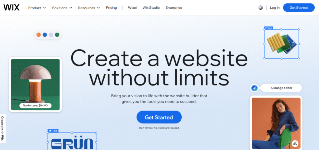 wix homepage